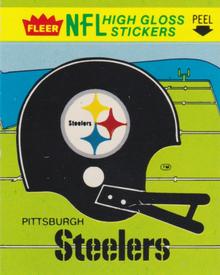 1981 Fleer Team Action - High-Gloss Stickers #NNO Pittsburgh Steelers Helmet Front