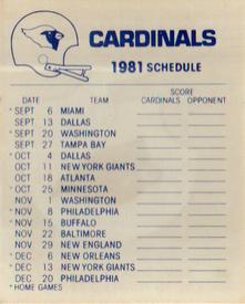 1981 Fleer Team Action - High-Gloss Stickers #NNO St. Louis Cardinals Helmet Back