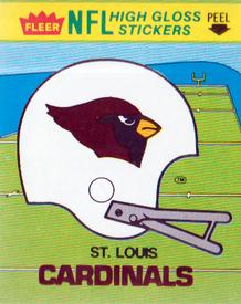 1981 Fleer Team Action - High-Gloss Stickers #NNO St. Louis Cardinals Helmet Front