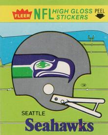 1981 Fleer Team Action - High-Gloss Stickers #NNO Seattle Seahawks Helmet Front