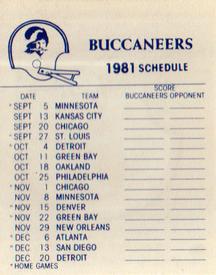 1981 Fleer Team Action - High-Gloss Stickers #NNO Tampa Bay Buccaneers Helmet Back