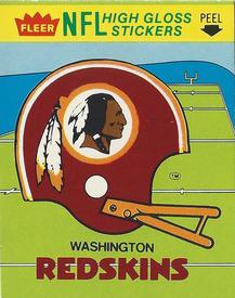 1981 Fleer Team Action - High-Gloss Stickers #NNO Washington Redskins Helmet Front