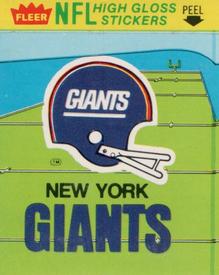 1981 Fleer Team Action - High-Gloss Stickers #NNO New York Giants Logo Front
