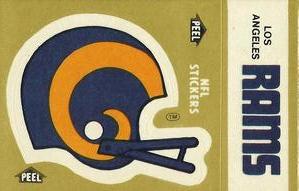 1982 Fleer Team Action - Stickers #NNO Los Angeles Rams Helmet Front