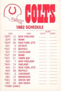 1982 Fleer Team Action - Stickers #NNO Baltimore Colts Helmet Back