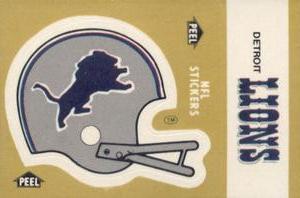 1982 Fleer Team Action - Stickers #NNO Detroit Lions Helmet Front