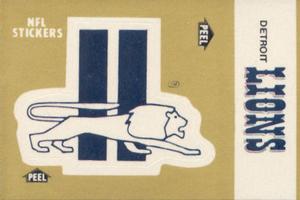 1982 Fleer Team Action - Stickers #NNO Detroit Lions Logo Front