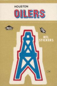 1982 Fleer Team Action - Stickers #NNO Houston Oilers Logo Front
