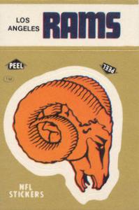 1982 Fleer Team Action - Stickers #NNO Los Angeles Rams Logo Front