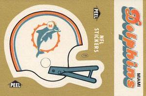 1982 Fleer Team Action - Stickers #NNO Miami Dolphins Helmet Front