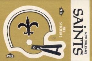 1982 Fleer Team Action - Stickers #NNO New Orleans Saints Helmet Front