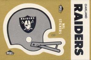 1982 Fleer Team Action - Stickers #NNO Oakland Raiders Helmet Front