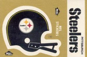 1982 Fleer Team Action - Stickers #NNO Pittsburgh Steelers Helmet Front