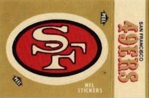 1982 Fleer Team Action - Stickers #NNO San Francisco 49ers Logo Front