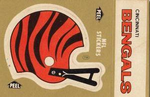 1982 Fleer Team Action - Stickers #NNO Cincinnati Bengals Helmet Front