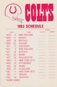 1983 Fleer Team Action - Stickers #NNO Baltimore Colts Helmet Back