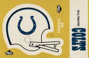 1983 Fleer Team Action - Stickers #NNO Baltimore Colts Helmet Front