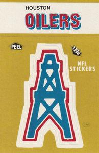 1983 Fleer Team Action - Stickers #NNO Houston Oilers Logo Front