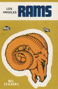 1983 Fleer Team Action - Stickers #NNO Los Angeles Rams Logo Front