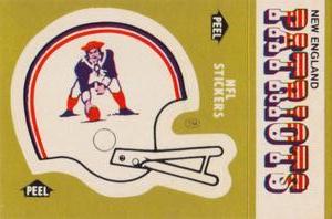 1983 Fleer Team Action - Stickers #NNO New England Patriots Helmet Front