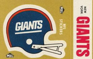 1983 Fleer Team Action - Stickers #NNO New York Giants Helmet Front