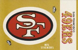 1983 Fleer Team Action - Stickers #NNO San Francisco 49ers Logo Front