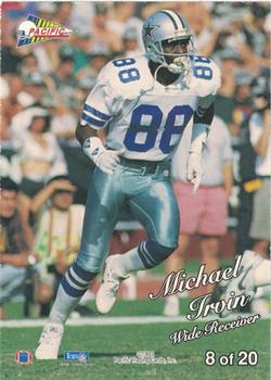 1993 Pacific - Silver Prism #8 Michael Irvin Back