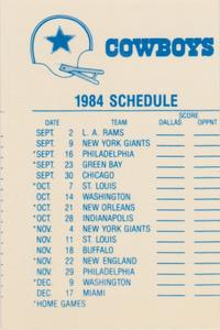 1984 Fleer Team Action - Stickers #NNO Dallas Cowboys Logo Back
