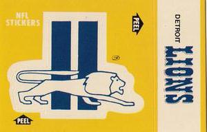 1984 Fleer Team Action - Stickers #NNO Detroit Lions Logo Front