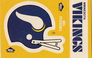 1984 Fleer Team Action - Stickers #NNO Minnesota Vikings Helmet Front