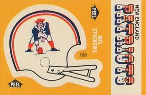 1984 Fleer Team Action - Stickers #NNO New England Patriots Helmet Front