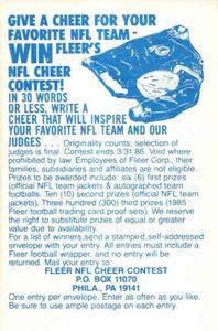 1985 Fleer Team Action - Stickers #NNO Buffalo Bills Helmet Back