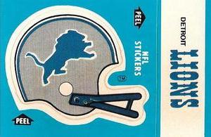 1985 Fleer Team Action - Stickers #NNO Detroit Lions Helmet Front