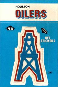 1985 Fleer Team Action - Stickers #NNO Houston Oilers Logo Front