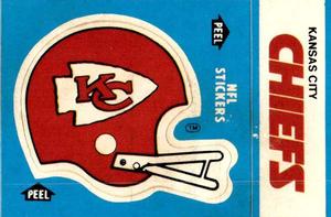 1985 Fleer Team Action - Stickers #NNO Kansas City Chiefs Helmet Front