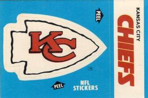 1985 Fleer Team Action - Stickers #NNO Kansas City Chiefs Logo Front