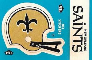 1985 Fleer Team Action - Stickers #NNO New Orleans Saints Helmet Front