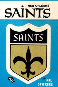 1985 Fleer Team Action - Stickers #NNO New Orleans Saints Logo Front