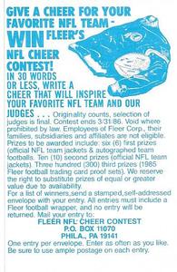 1985 Fleer Team Action - Stickers #NNO Washington Redskins Helmet Back