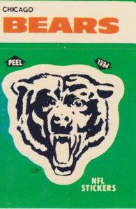 1986 Fleer Team Action - Stickers #NNO Chicago Bears Logo Front