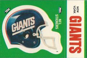 1986 Fleer Team Action - Stickers #NNO New York Giants Helmet Front