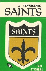 1986 Fleer Team Action - Stickers #NNO New Orleans Saints Logo Front