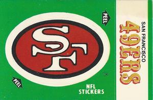 1986 Fleer Team Action - Stickers #NNO San Francisco 49ers Logo Front