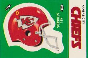 1986 Fleer Team Action - Stickers #NNO Kansas City Chiefs Helmet Front