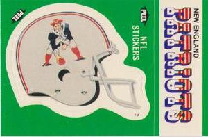 1986 Fleer Team Action - Stickers #NNO New England Patriots Helmet Front