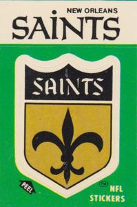 1986 Fleer Team Action - Stickers #NNO New Orleans Saints Logo Front