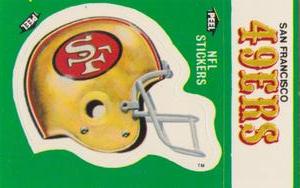 1986 Fleer Team Action - Stickers #NNO San Francisco 49ers Helmet Front