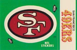 1986 Fleer Team Action - Stickers #NNO San Francisco 49ers Logo Front
