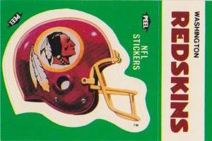 1986 Fleer Team Action - Stickers #NNO Washington Redskins Helmet Front