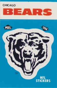 1987 Fleer Team Action - Stickers #NNO Chicago Bears Logo Front